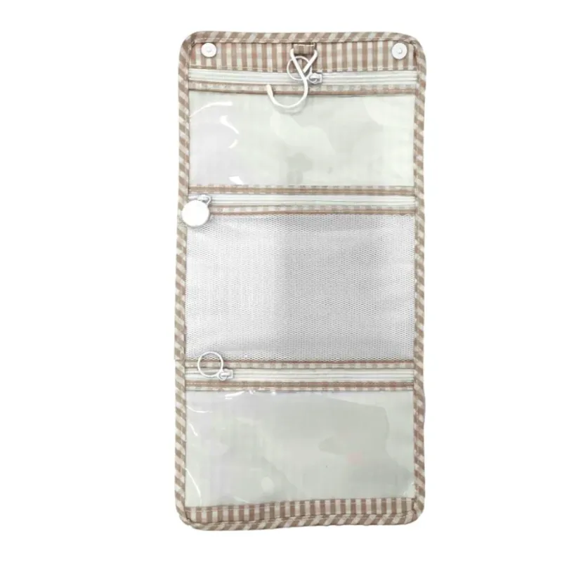 Personalized Nylon Beige Gingham Mini Hang Around