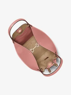 Phoebe Large Faux Leather Bucket Bag