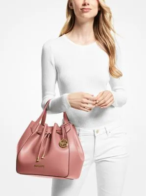 Phoebe Large Faux Leather Bucket Bag