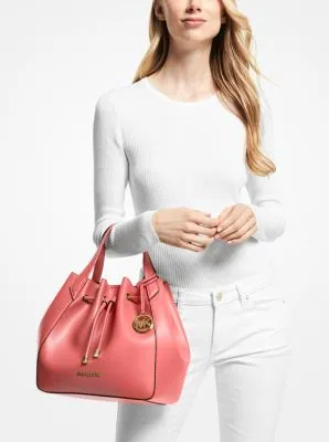 Phoebe Large Faux Leather Bucket Bag