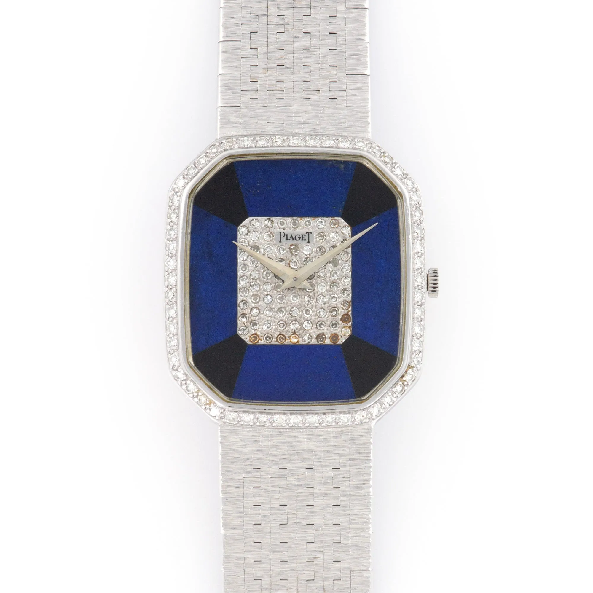 Piaget White Gold Diamond Lapis Onyx Watch