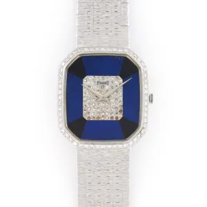 Piaget White Gold Diamond Lapis Onyx Watch