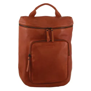 Pierre Cardin Leather Women's Backpack in Cognac