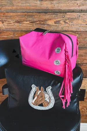 Pink Fringe Travel Pouch