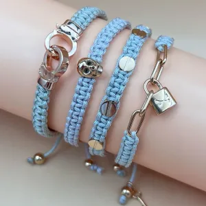 Pink Grey Bracelet Combination