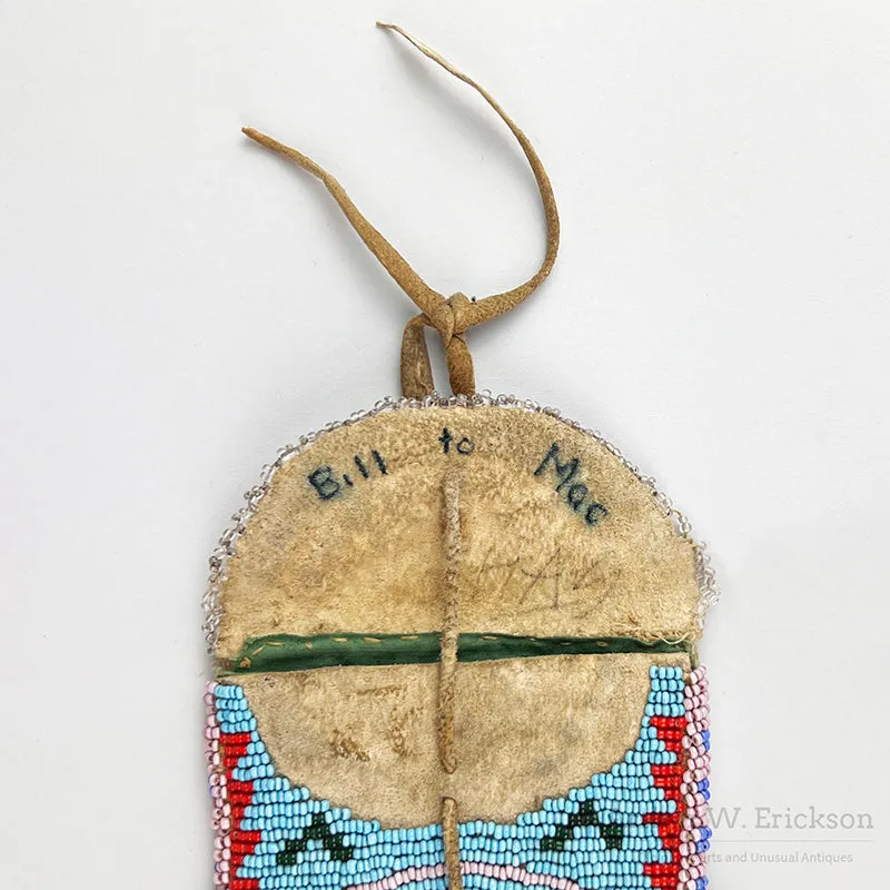 Plains Beaded Round Bag With Flap