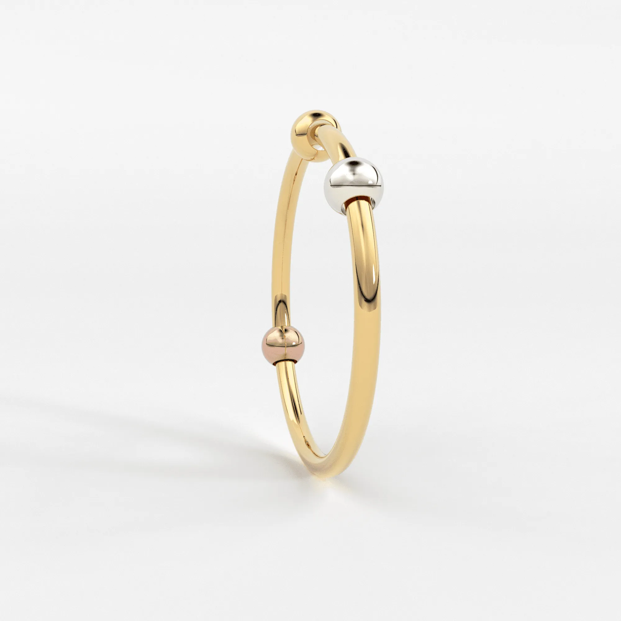 Playful Bead Stacking Ring / 14k Gold Spinning Ring / Anxiety Ring / Dainty Gold Ring / Thin Stacking Ring / Tiny Gold Ring / Abacus Ring