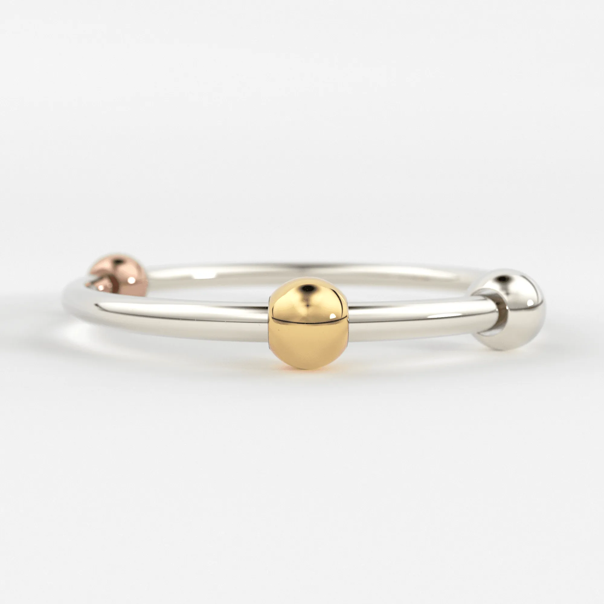 Playful Bead Stacking Ring / 14k Gold Spinning Ring / Anxiety Ring / Dainty Gold Ring / Thin Stacking Ring / Tiny Gold Ring / Abacus Ring
