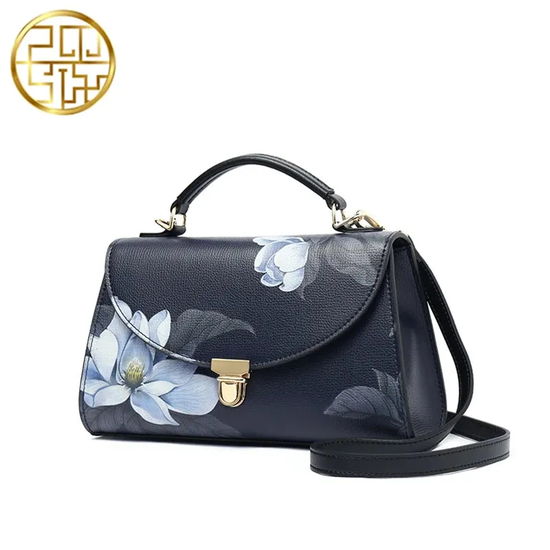 PMSIX Fashion Women's Shoulder Bags Simple Ladies' Small Handbag Floral Printing Crossbody Bag Vintage Hasp Messenger Bag 2020