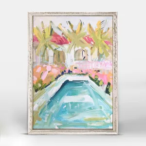 POOLSIDE CABANAS MINI FRAMED CANVAS 5x7