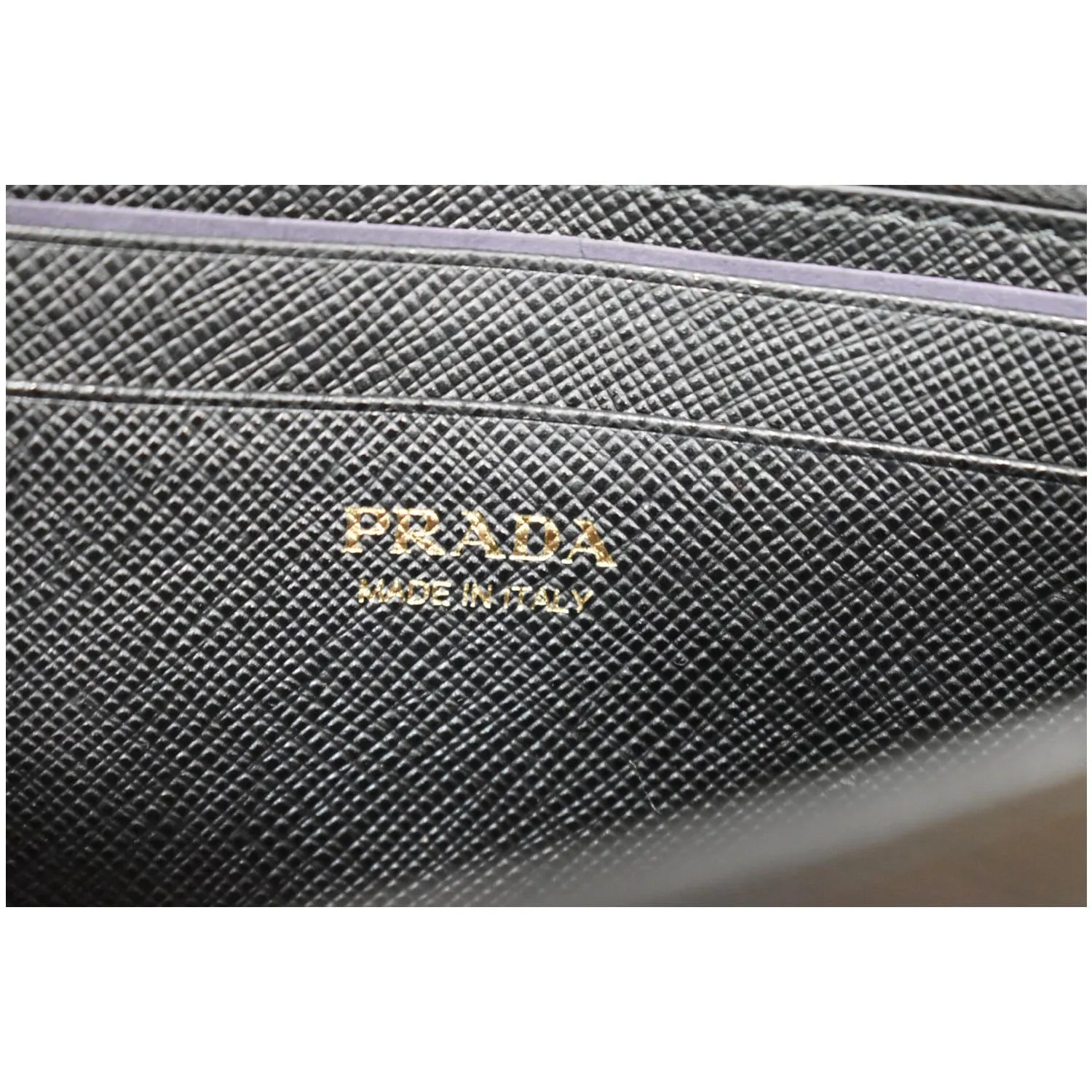 PRADA Mini Saffiano Leather Chain Shoulder Bag Black