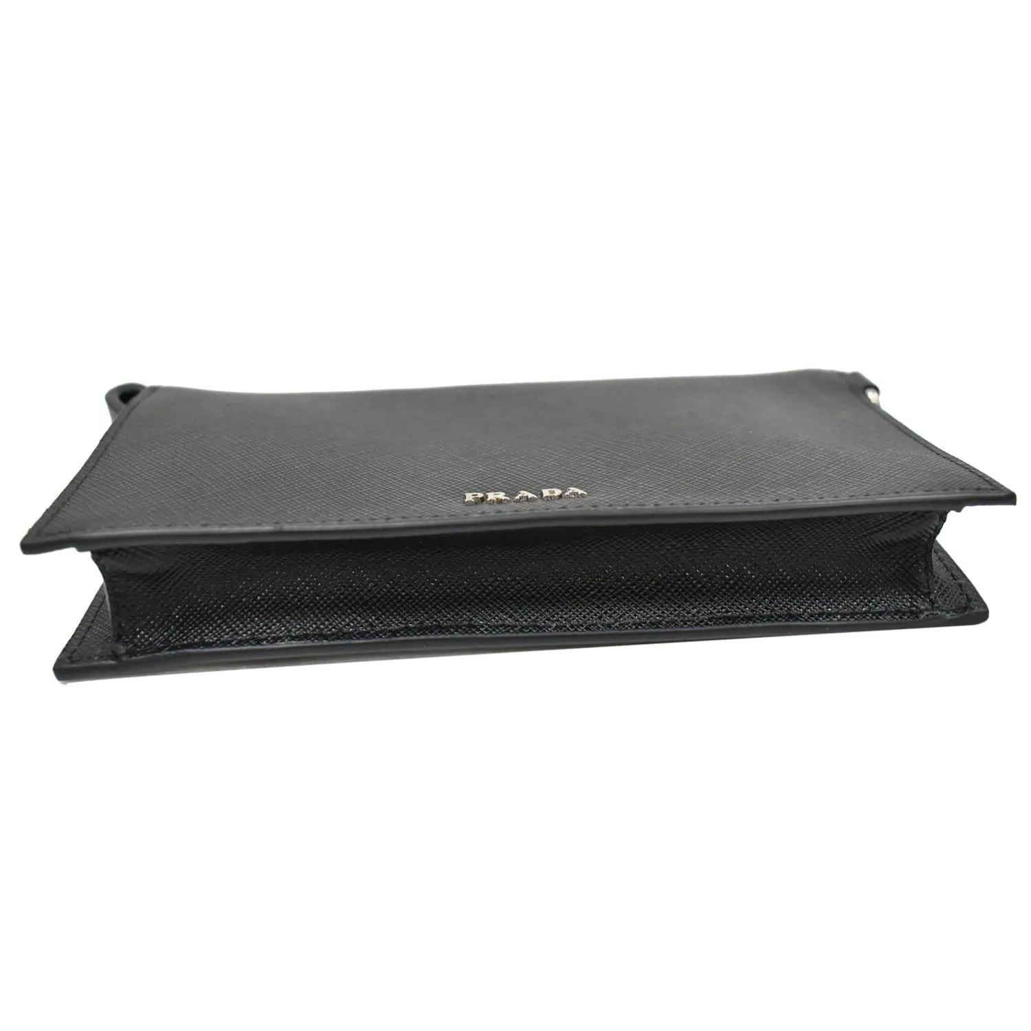 PRADA Saffiano Leather Phone Pouch Bag Black - 10% OFF