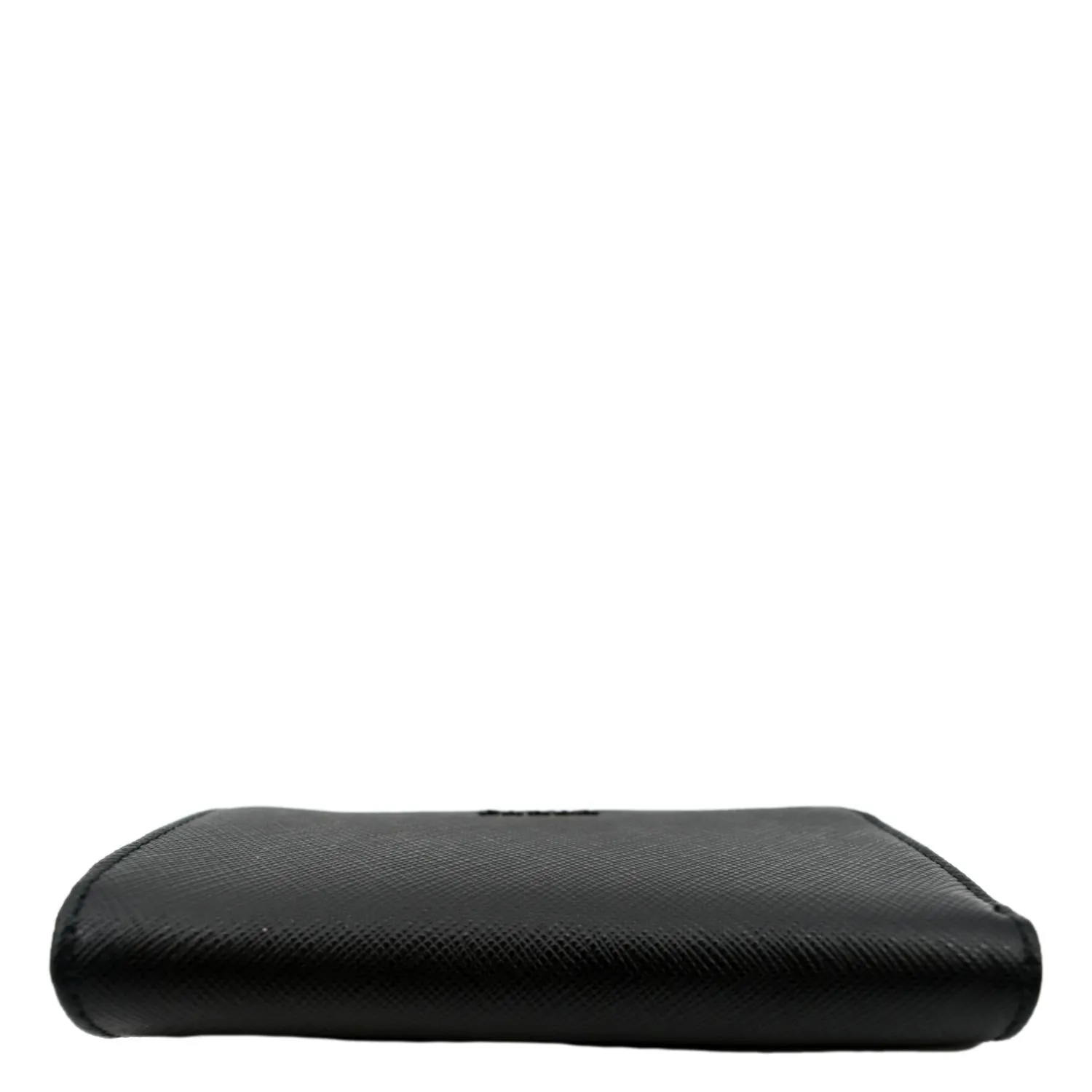 PRADA Saffiano Leather Zip Pouch Black