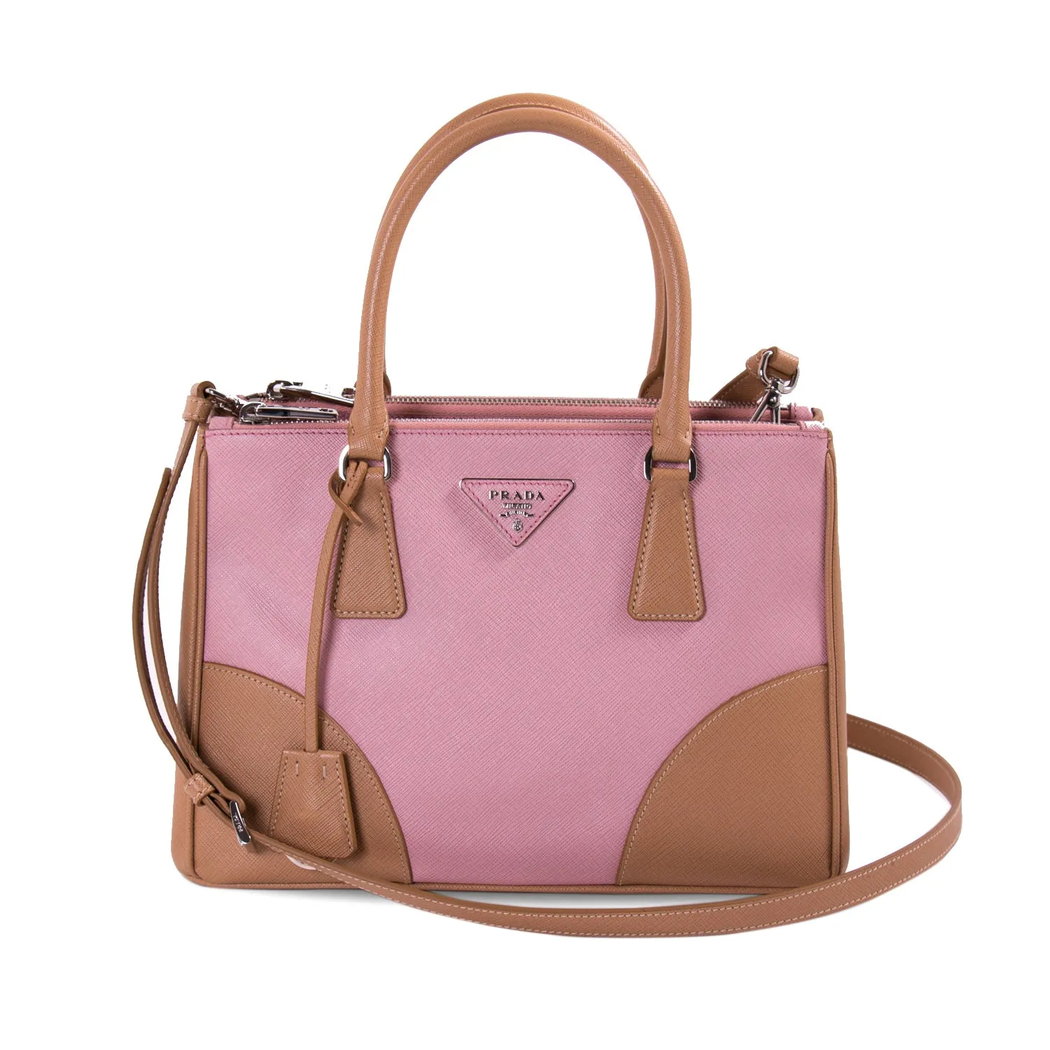 Prada Saffiano Lux Galleria Double Zip Tote