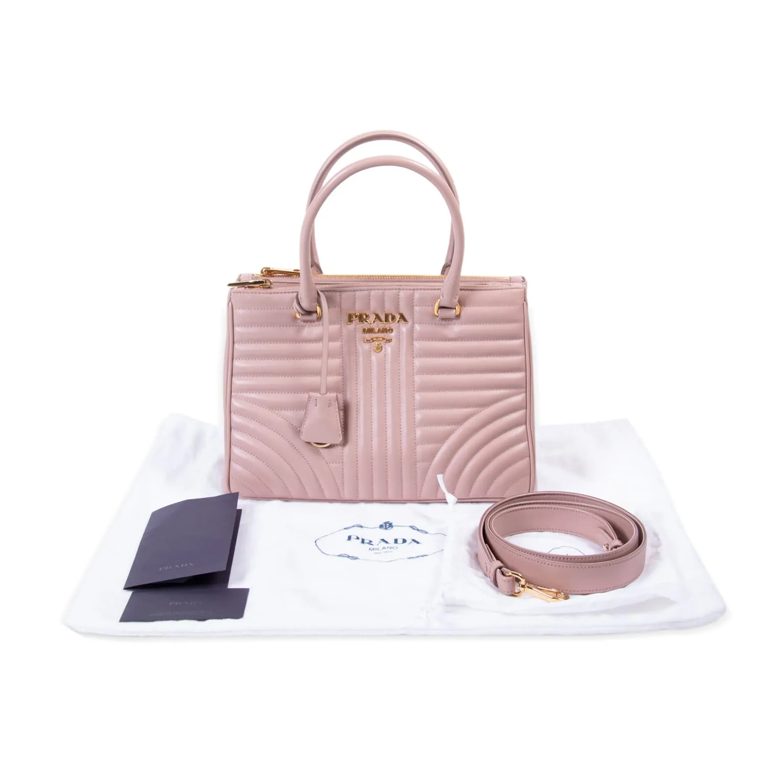 Prada Soft Calf Diagramme Shoulder Bag