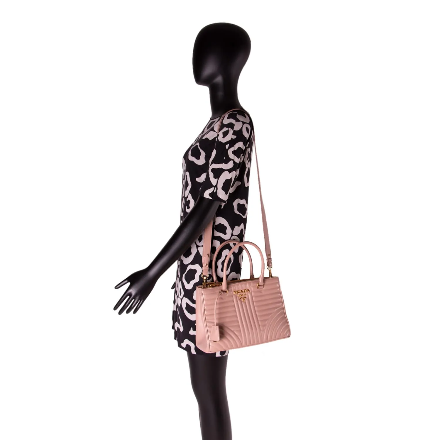 Prada Soft Calf Diagramme Shoulder Bag