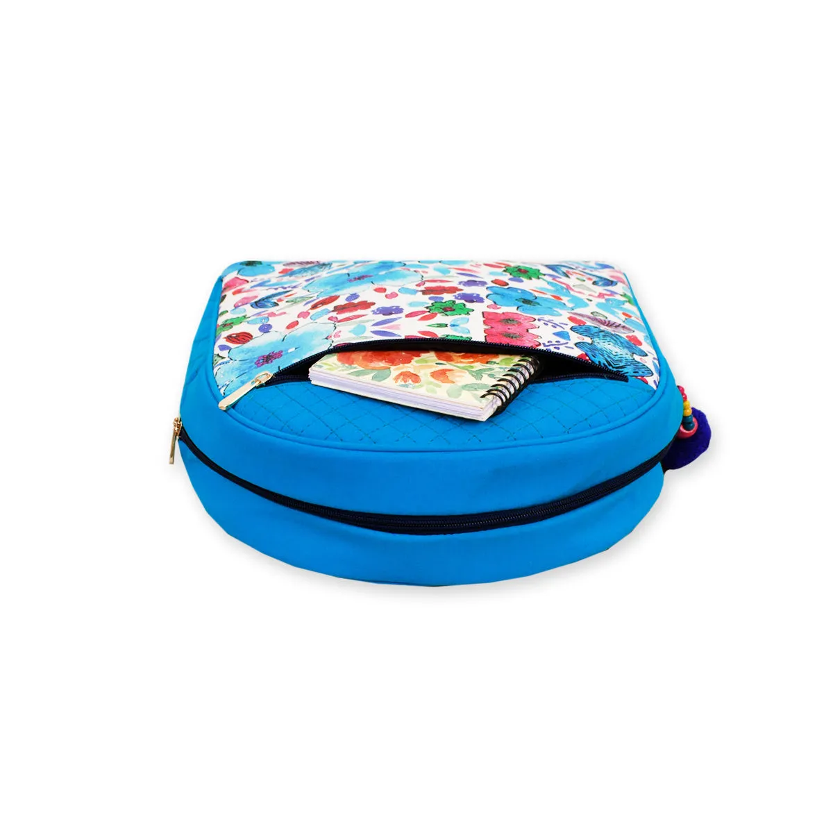 Printed Backpack- Blue Garden