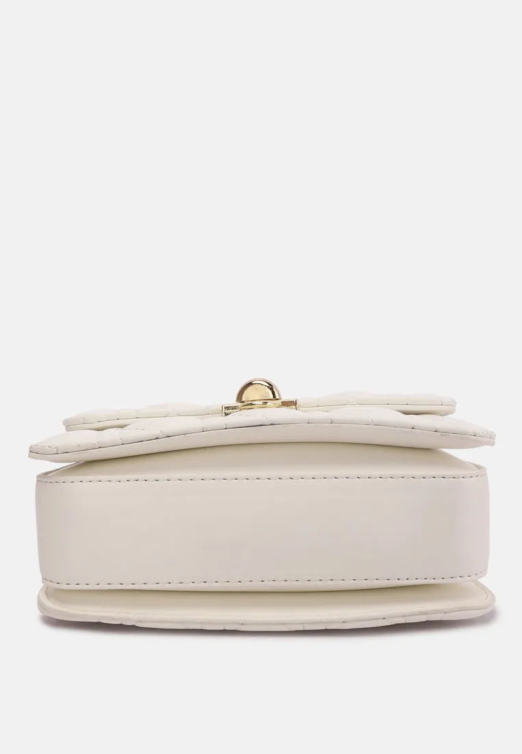 Quilted Metallic Buckle Clutch Bag By Ruw