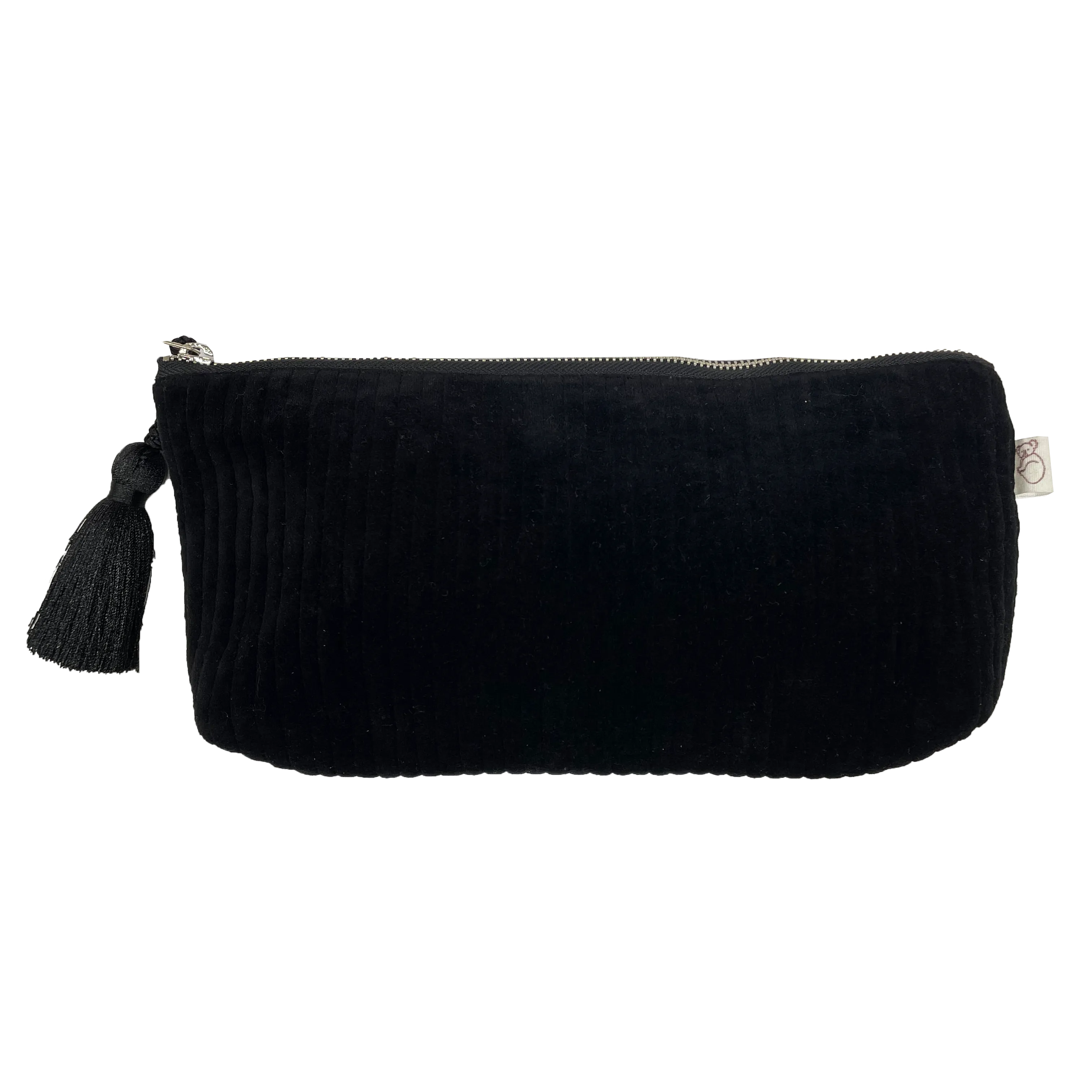 Quilted Velvet Hold Me Clutch - Black