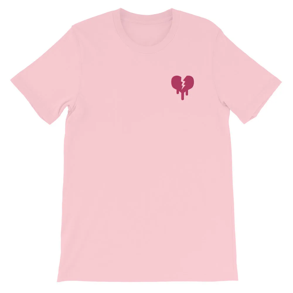 "Broken Heart" Short-Sleeve Unisex T-Shirt designed by Hero.