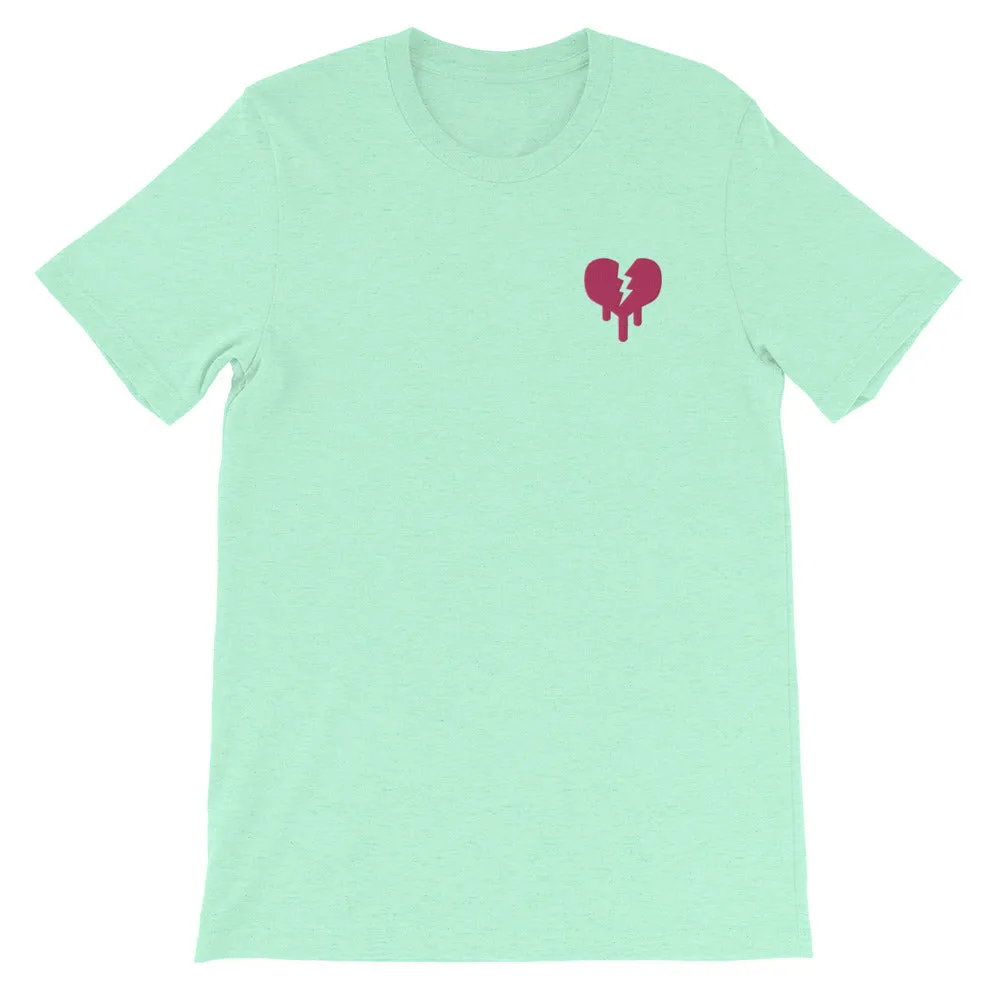 "Broken Heart" Short-Sleeve Unisex T-Shirt designed by Hero.