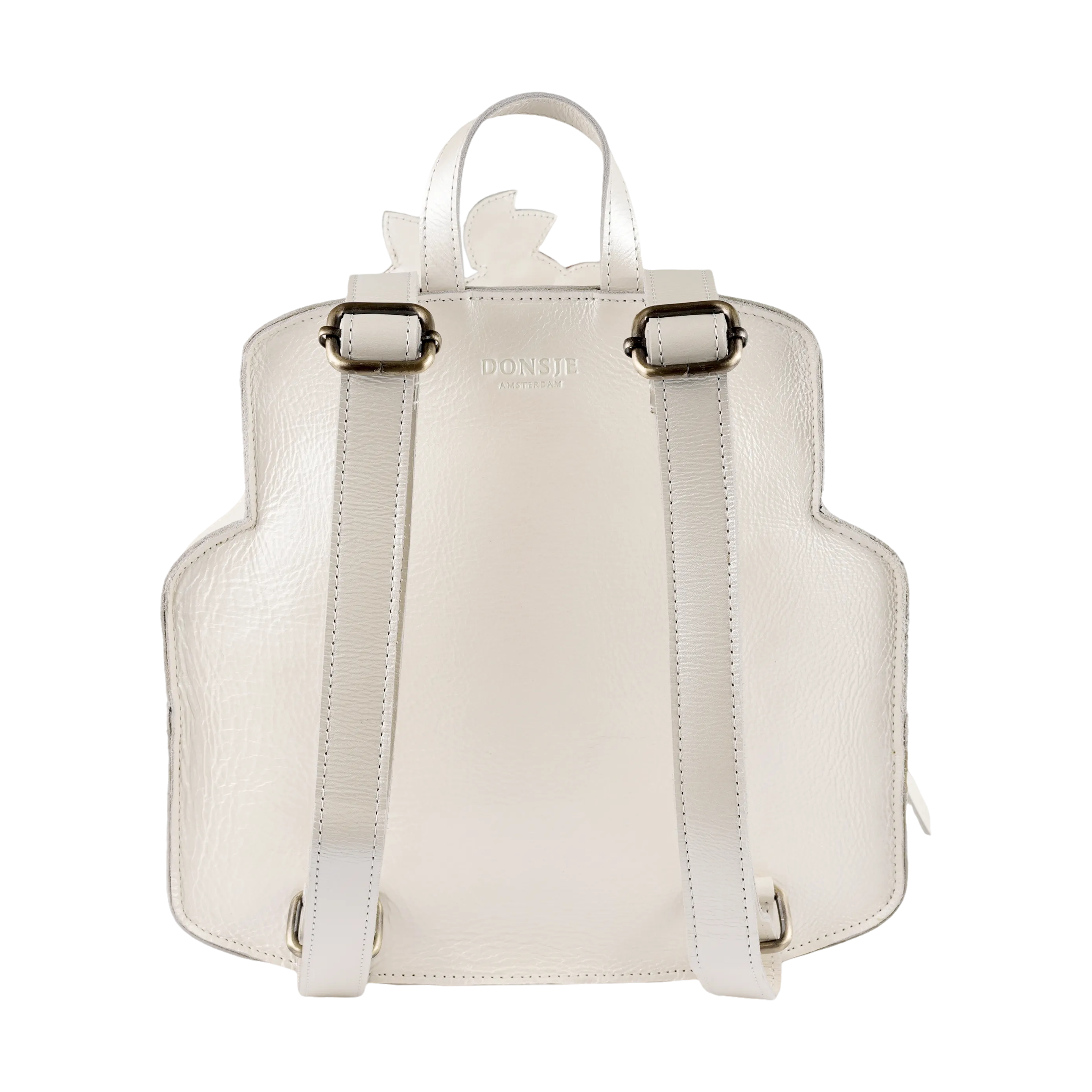 Rachie Backpack | Cake | Off White Metallic Leather
