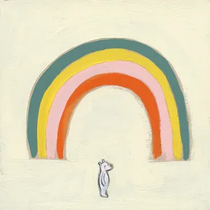 Rainbow Bear | mini framed canvas reproduction