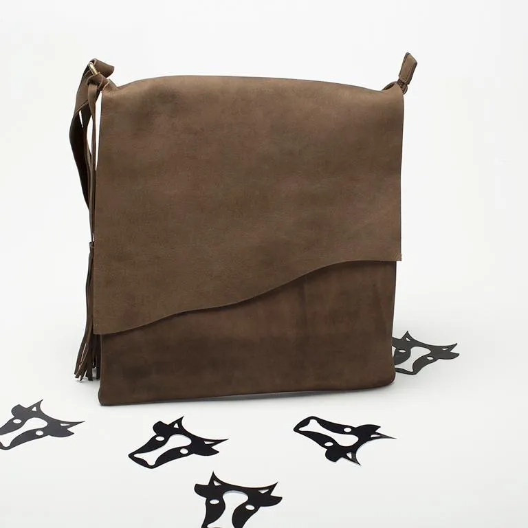 Raw Cut Satchel (crazy horse leather)