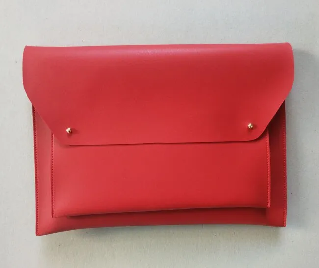 Realaiot Korean new women envelope clutch bag Simple pu leather female Commuter A4 briefcase Large capacity Laptop bag Day Clutches bolsa