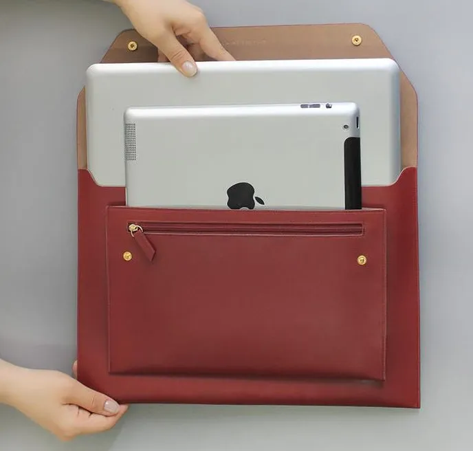 Realaiot Korean new women envelope clutch bag Simple pu leather female Commuter A4 briefcase Large capacity Laptop bag Day Clutches bolsa