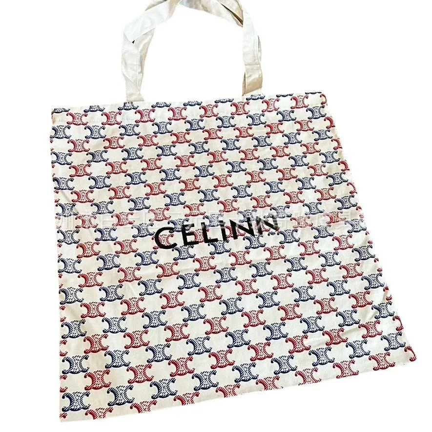 Red Blue Striped Canvas Tennis Capsule Series Summer Fresh Shoulder Bags