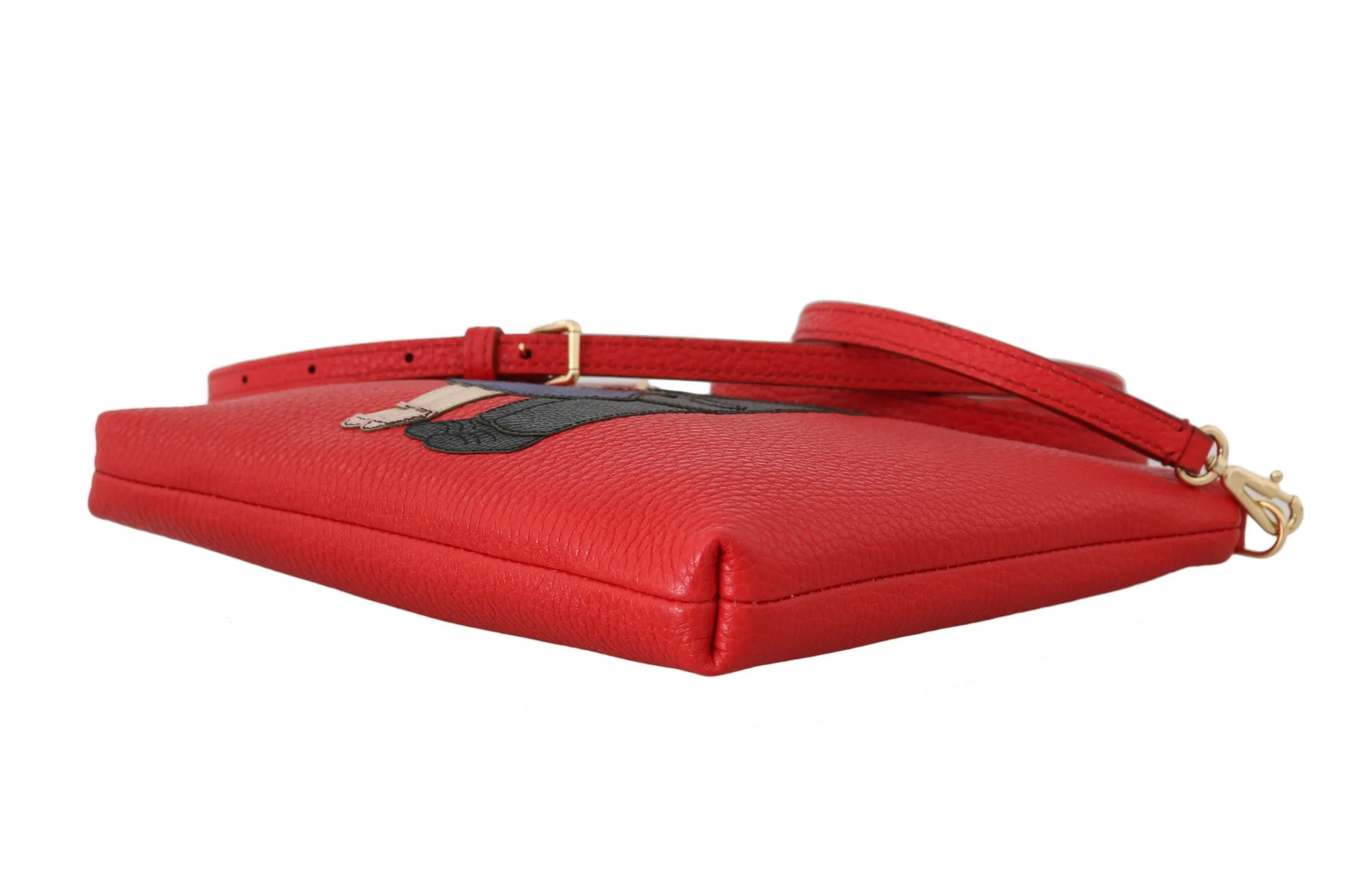 Red Leather #dgfamily Messenger Purse