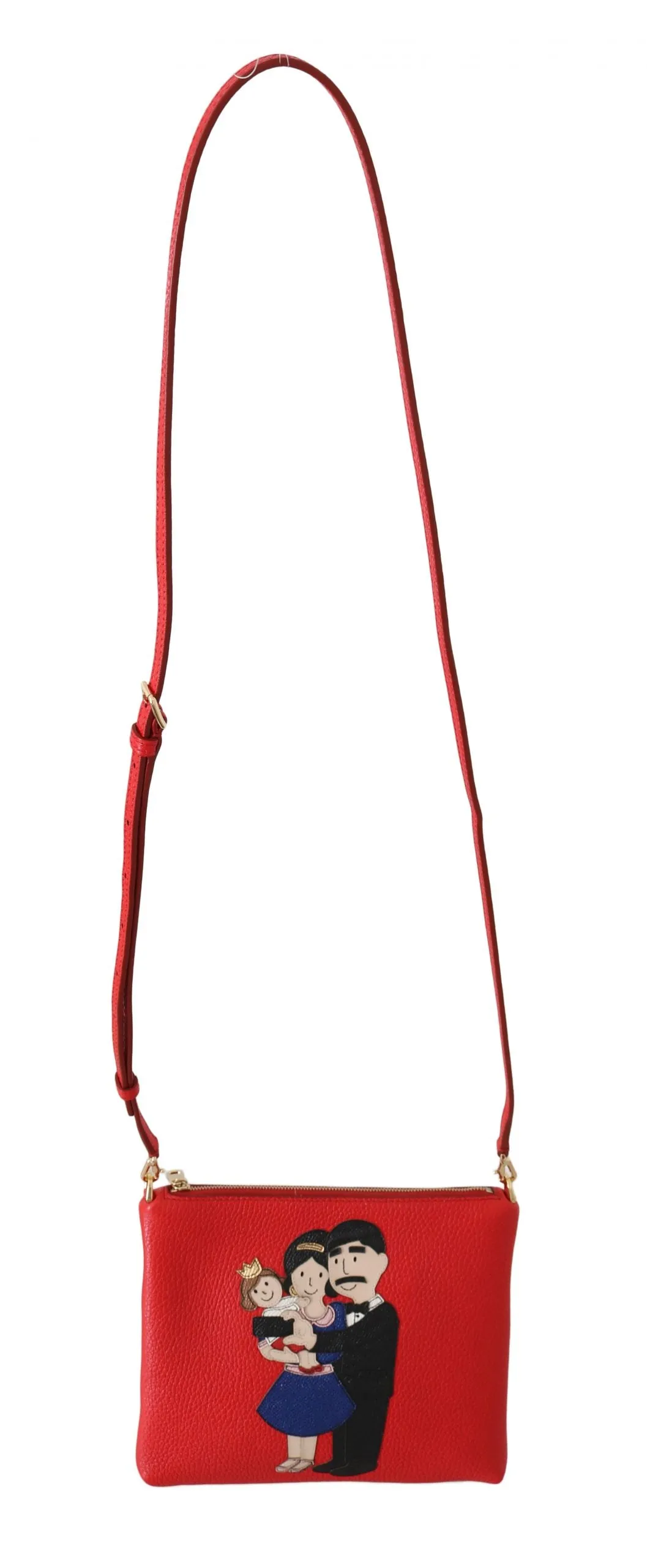 Red Leather #dgfamily Messenger Purse
