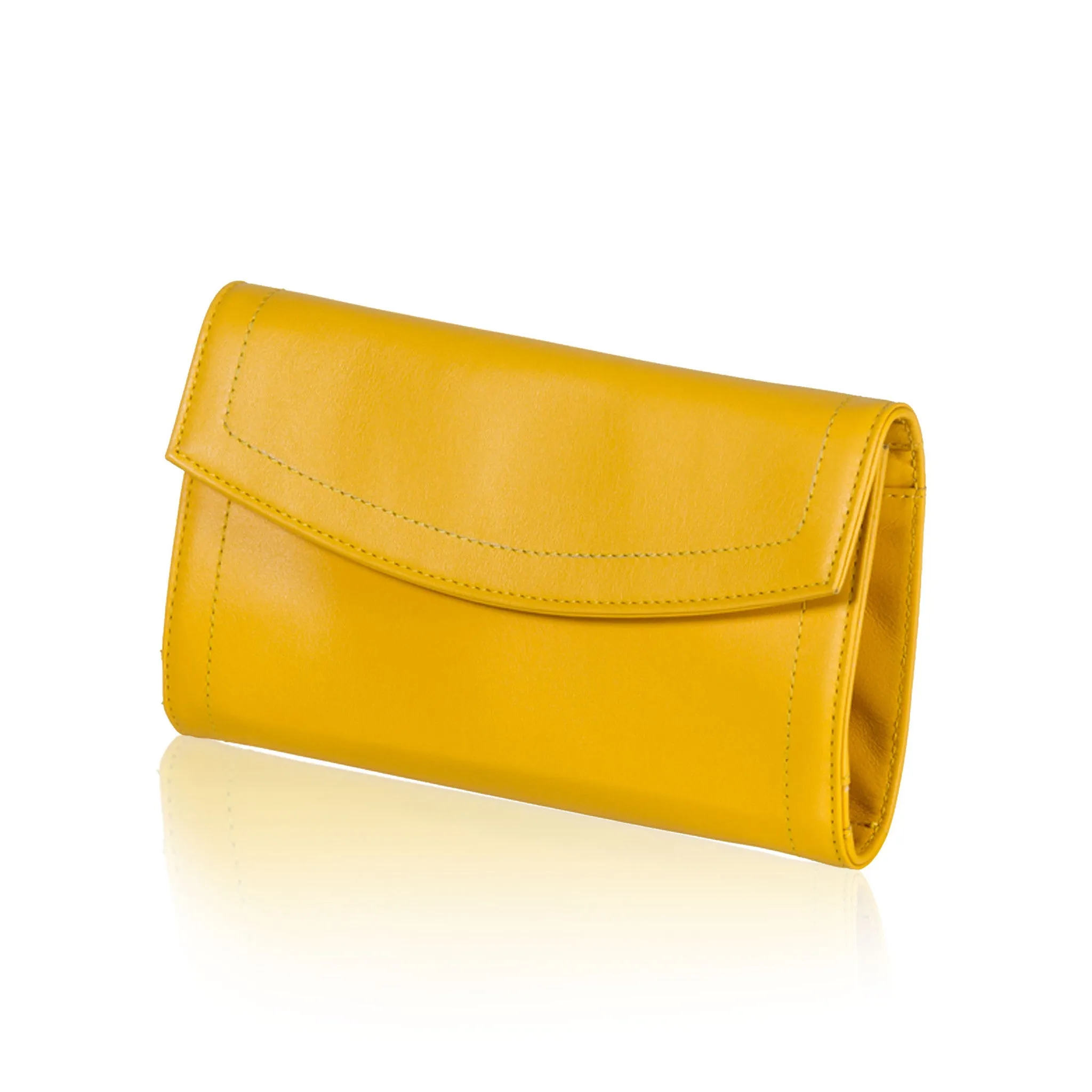 Red Leather Jewelry Pouch