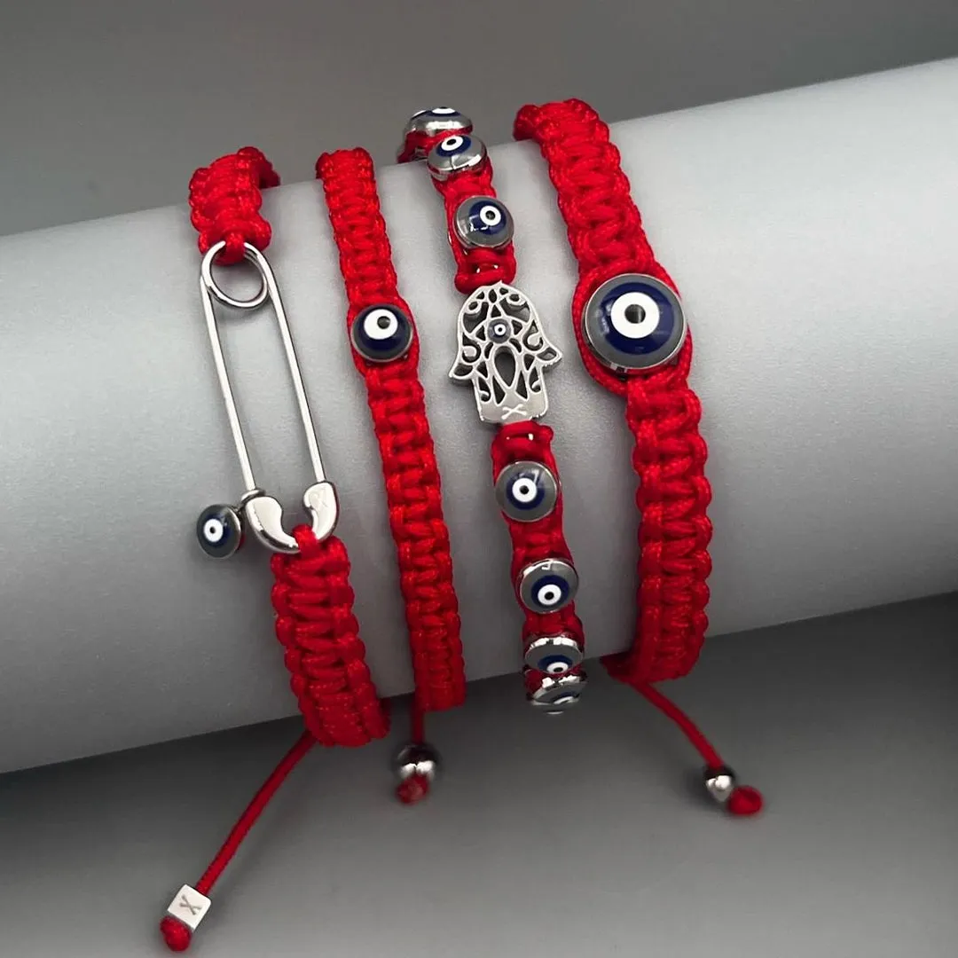 Red Silver Plyester Combination