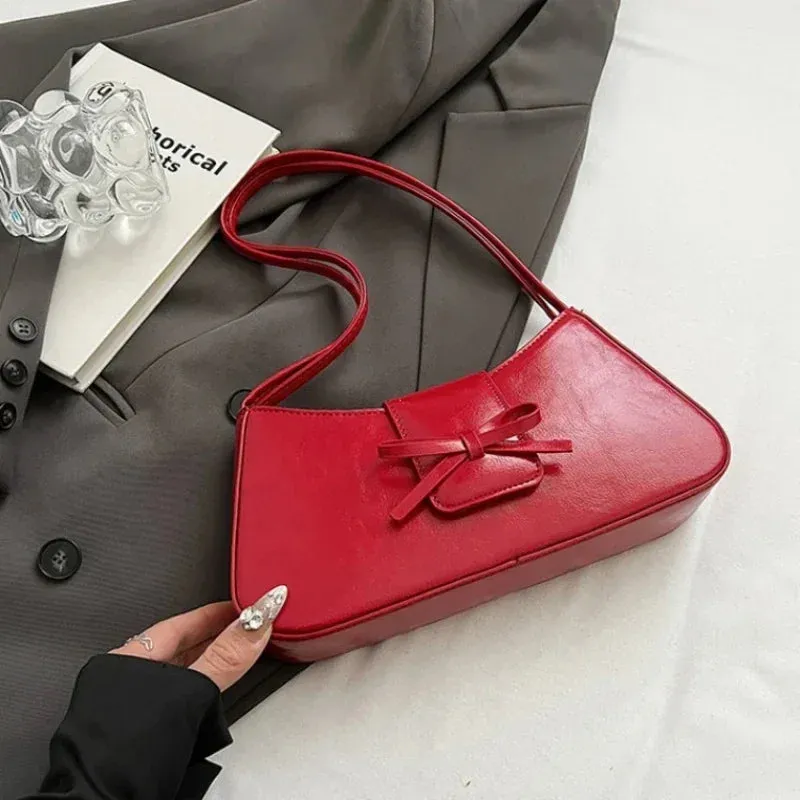 Retro Spring PU Leather Underarm Shoulder Bag