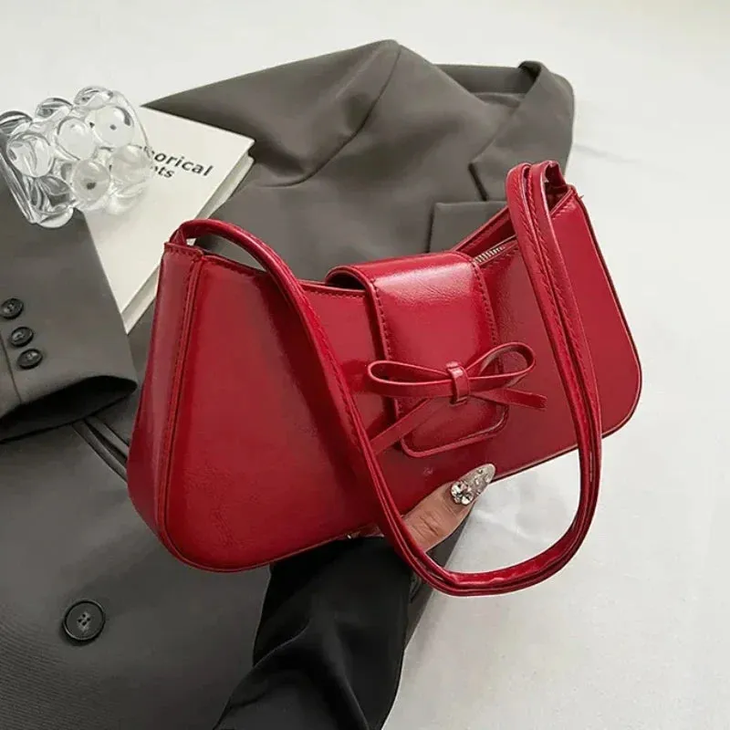 Retro Spring PU Leather Underarm Shoulder Bag