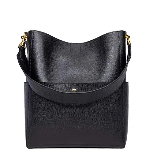 RFID Genuine Soft Leather Designer Handbags Womens Bucket Tote Purses Crossbody Shoulder Bag
