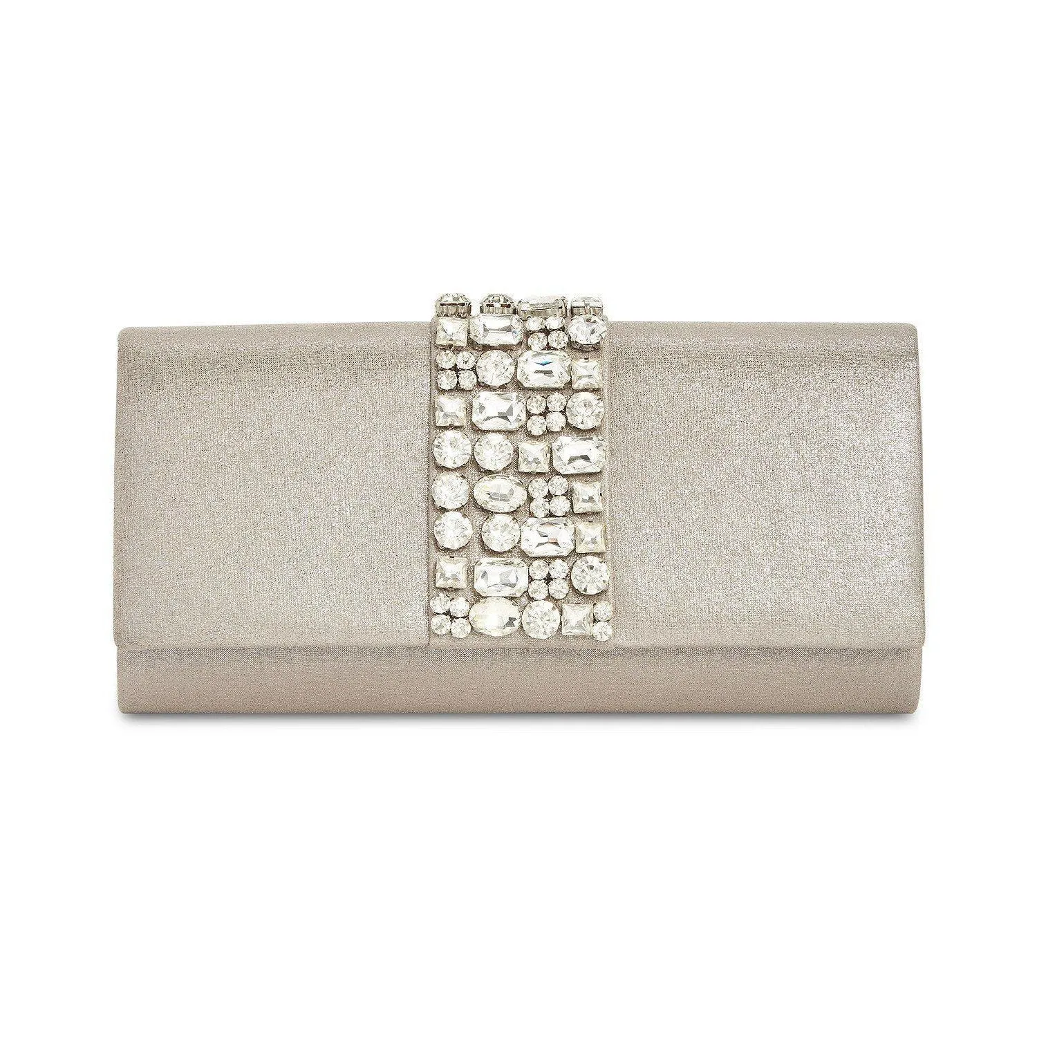 Rhinestone Metallic Clutch