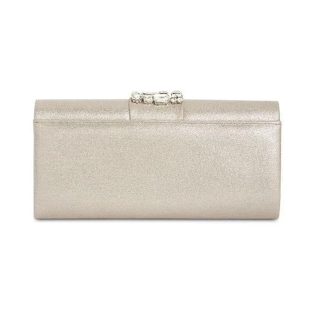 Rhinestone Metallic Clutch