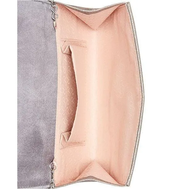 Rhinestone Metallic Clutch
