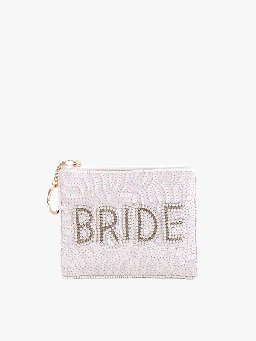 Ricki Beaded Coin Pouch - Bride