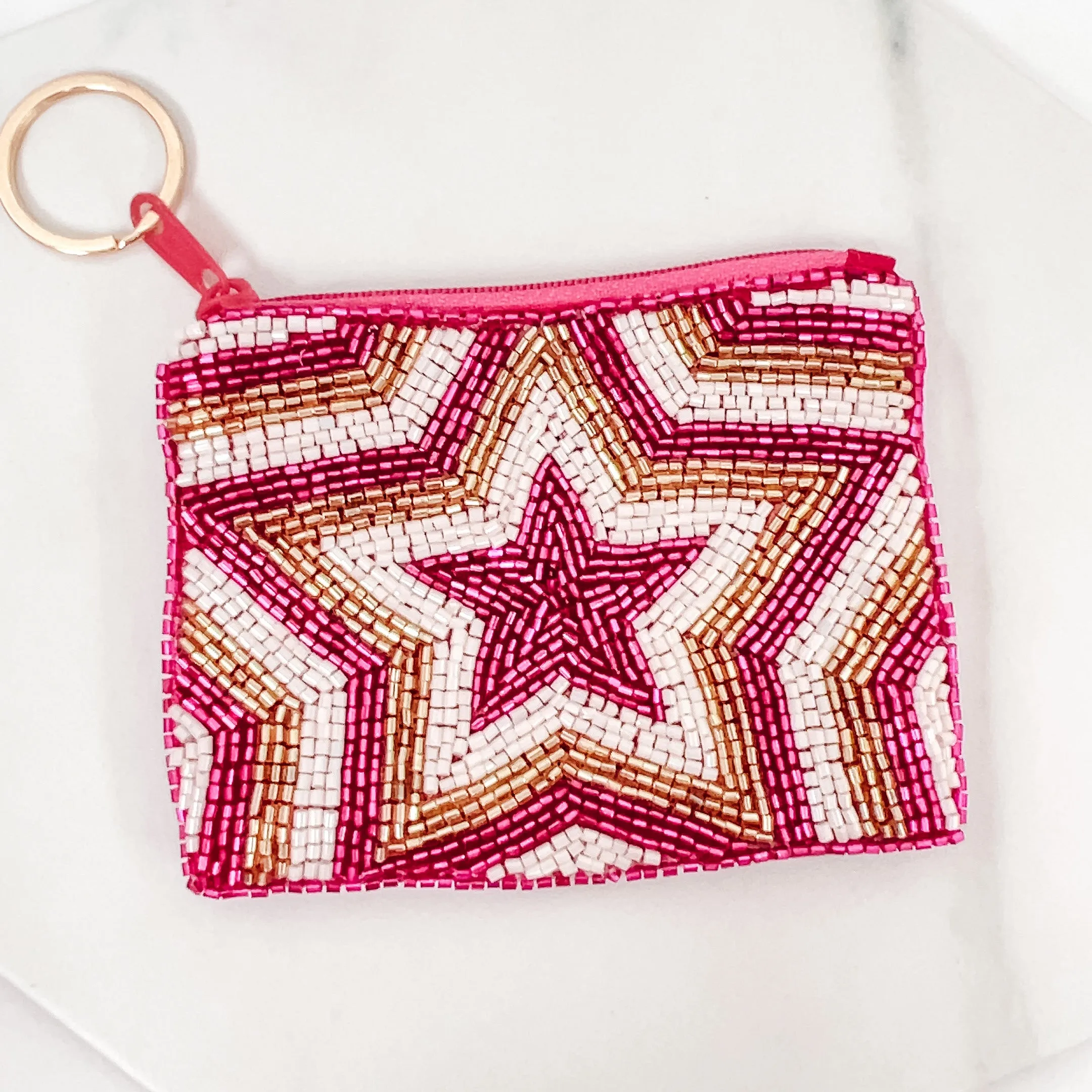 Rock Star Pink Keychain Pouch V6