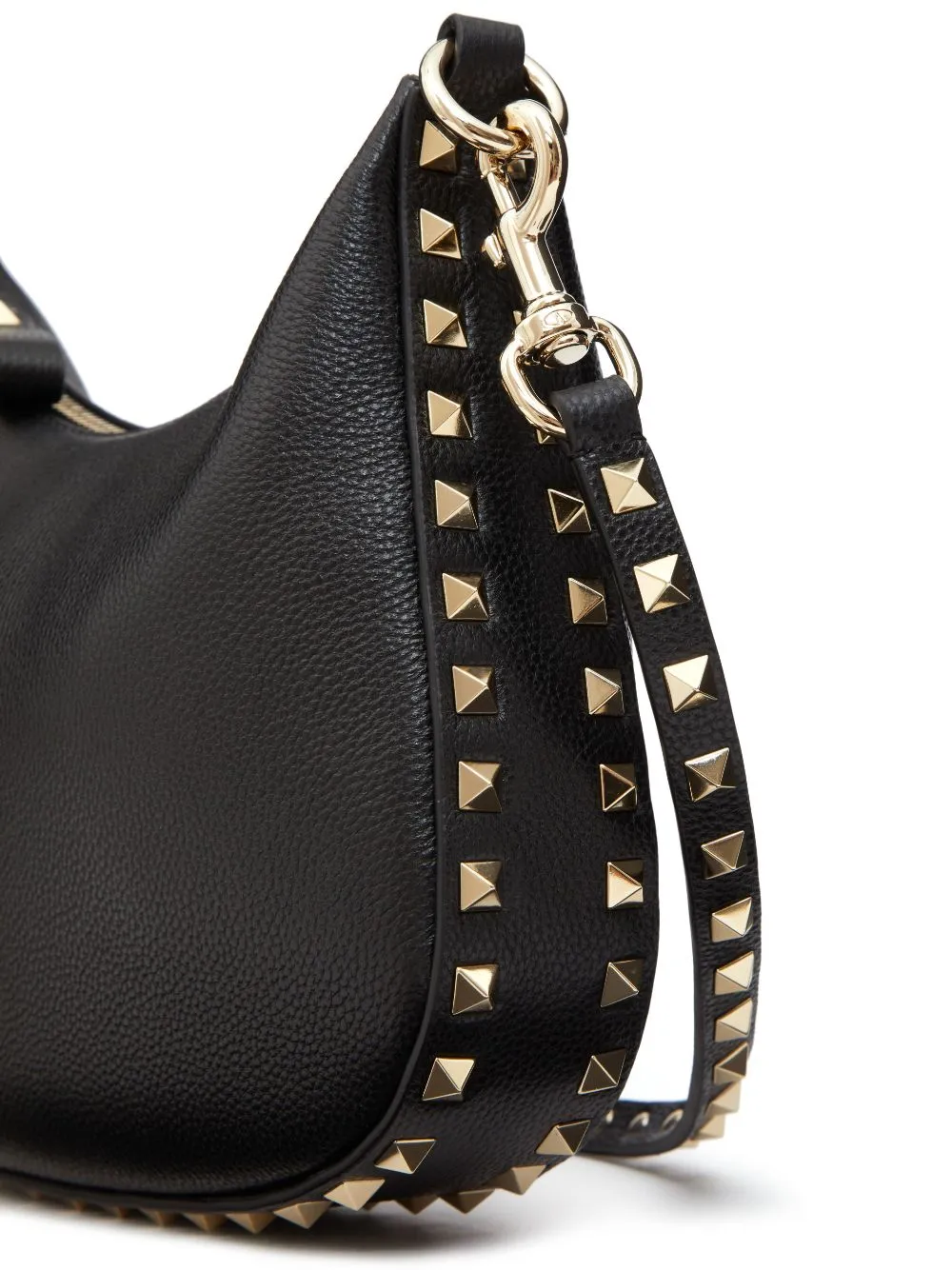 Rockstud small leather hobo bag