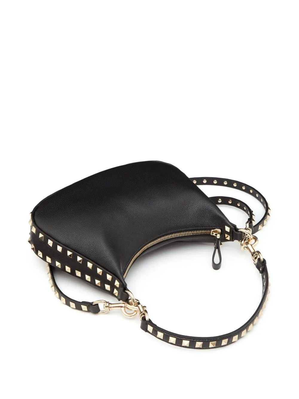 Rockstud small leather hobo bag