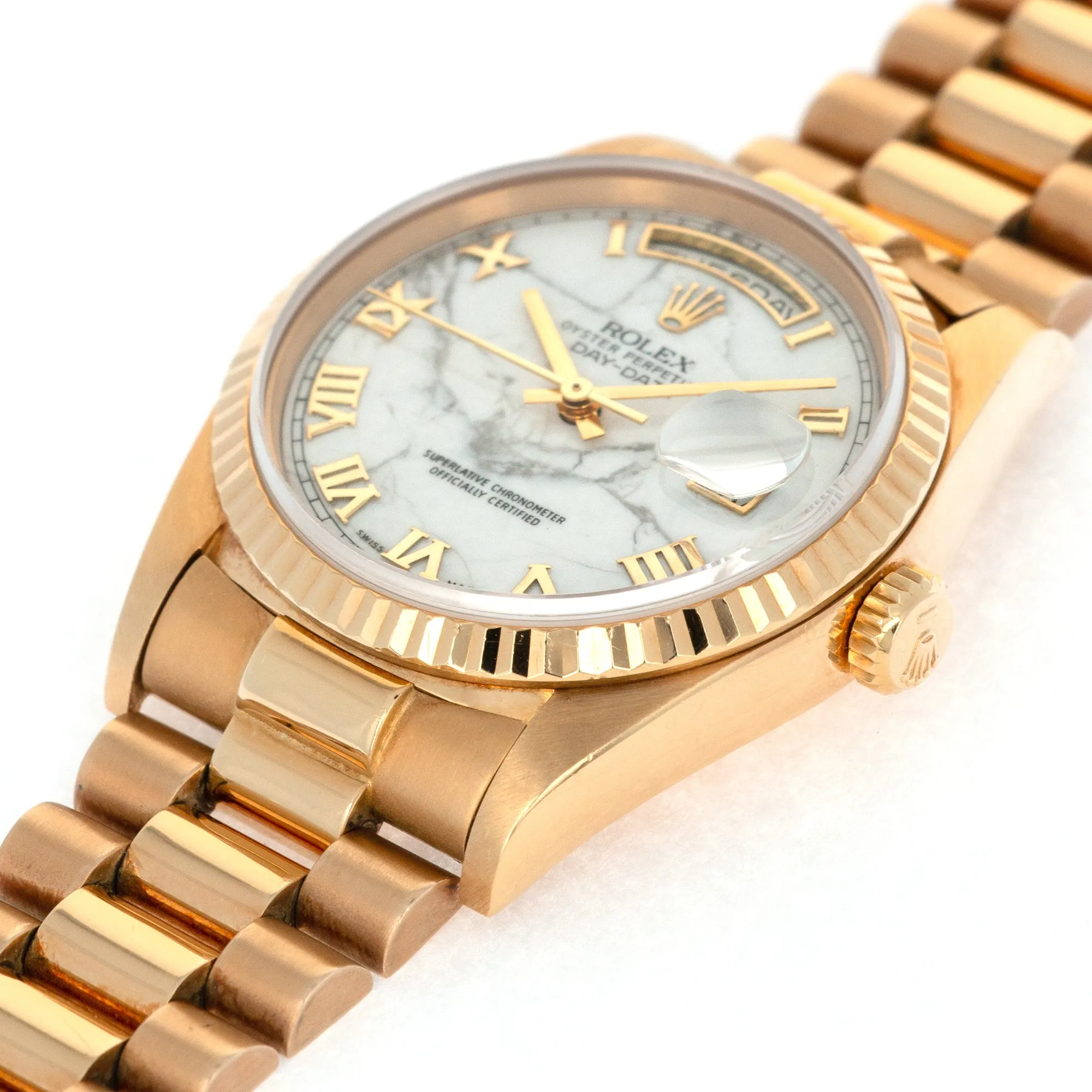 Rolex Yellow Gold Day-Date Howlite Watch Ref. 18238