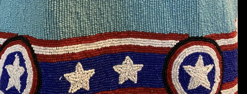 Ropa Hairston Roberson Beaded Vest American Indian Horse Stars Fringe