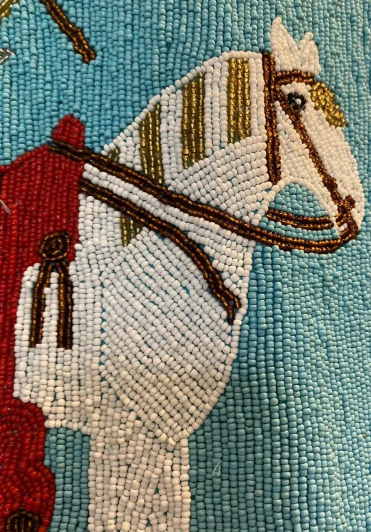 Ropa Hairston Roberson Beaded Vest American Indian Horse Stars Fringe