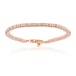 Rose Gold with White Gold Small Beaded Bracelet