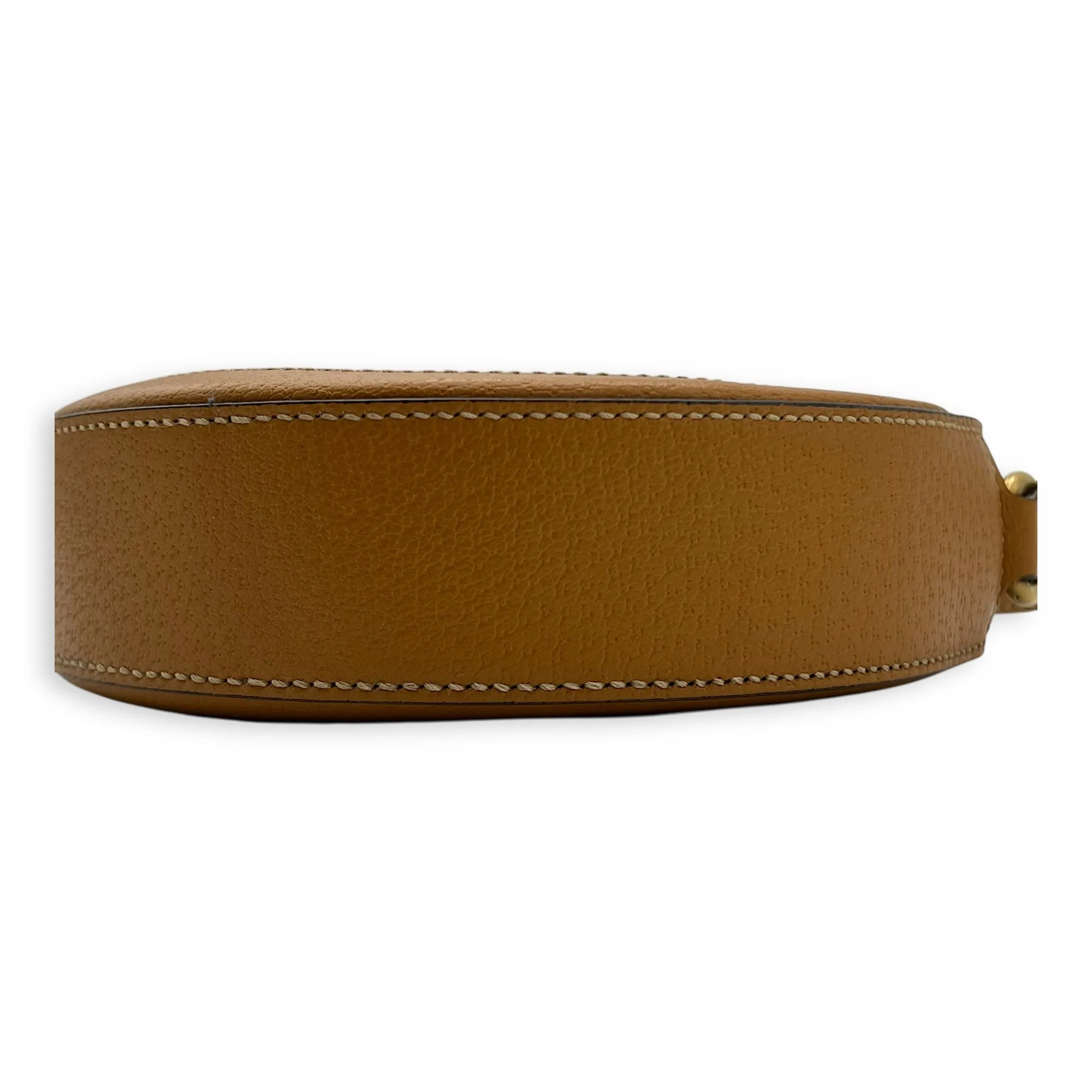 Round Interlocking x Disney Shoulder Bag Brown in Coated Canvas, Gold hardware